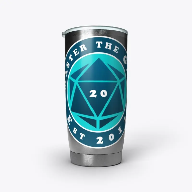 Master The Game Logo Dark Blue d20