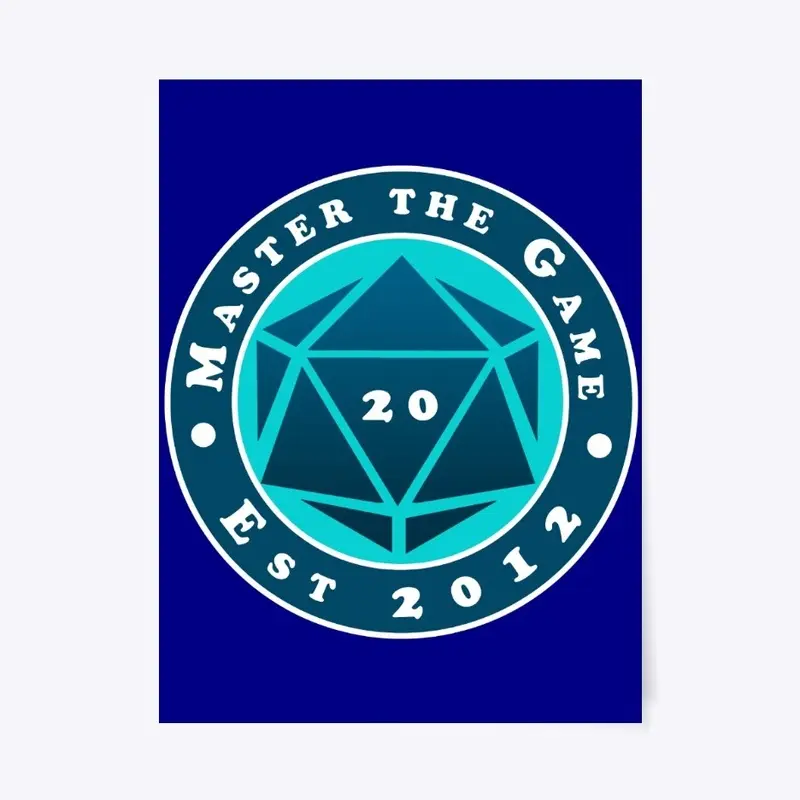 Master The Game Logo Dark Blue d20