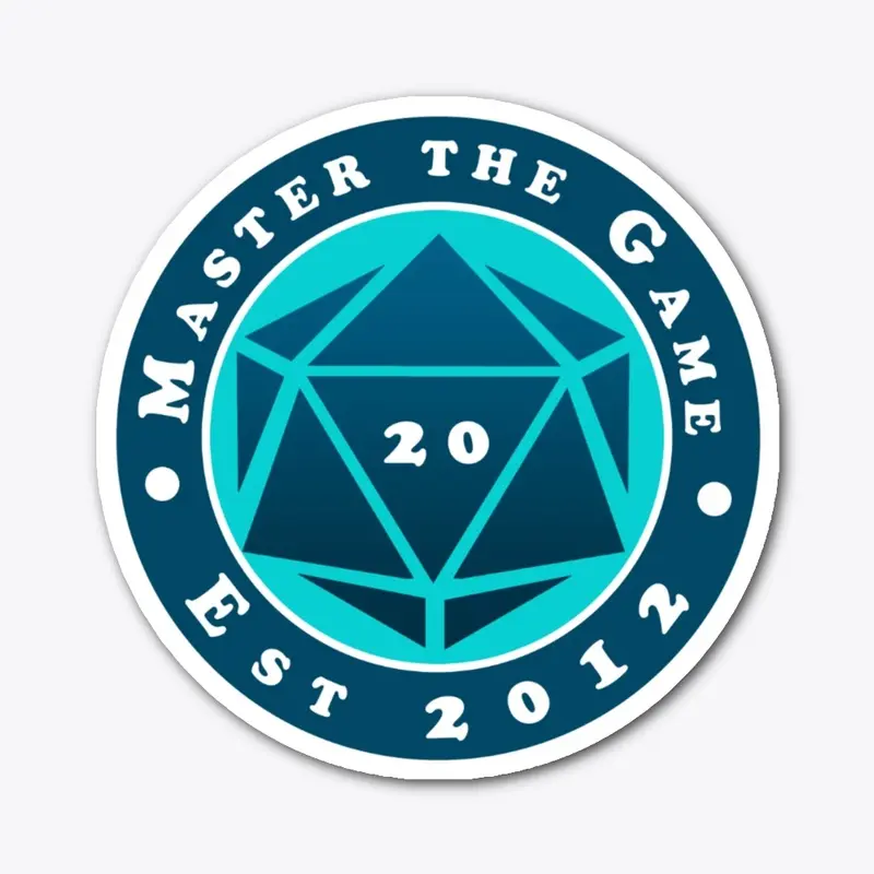 Master The Game Logo Dark Blue d20