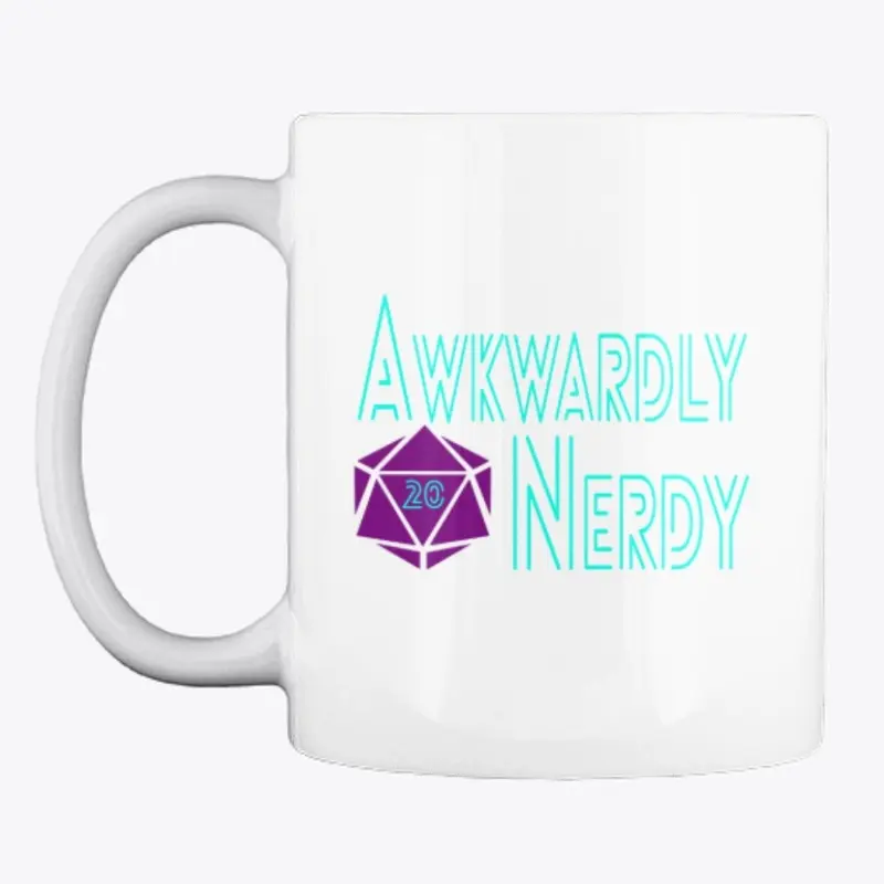 Awkwardly Nerdy NEON Purple D20